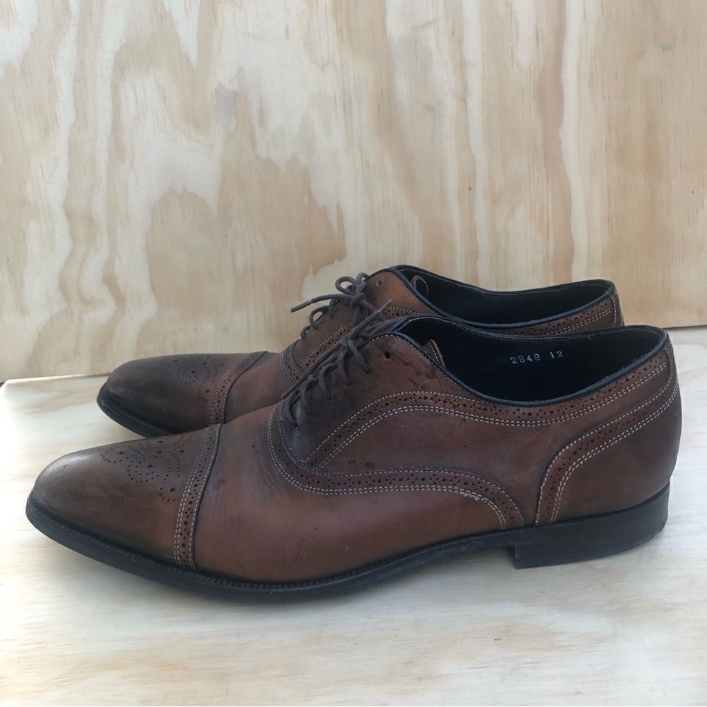 To Boot New York Brown Adam Derrick Lasercut Men’s Oxford Shoes Size 12